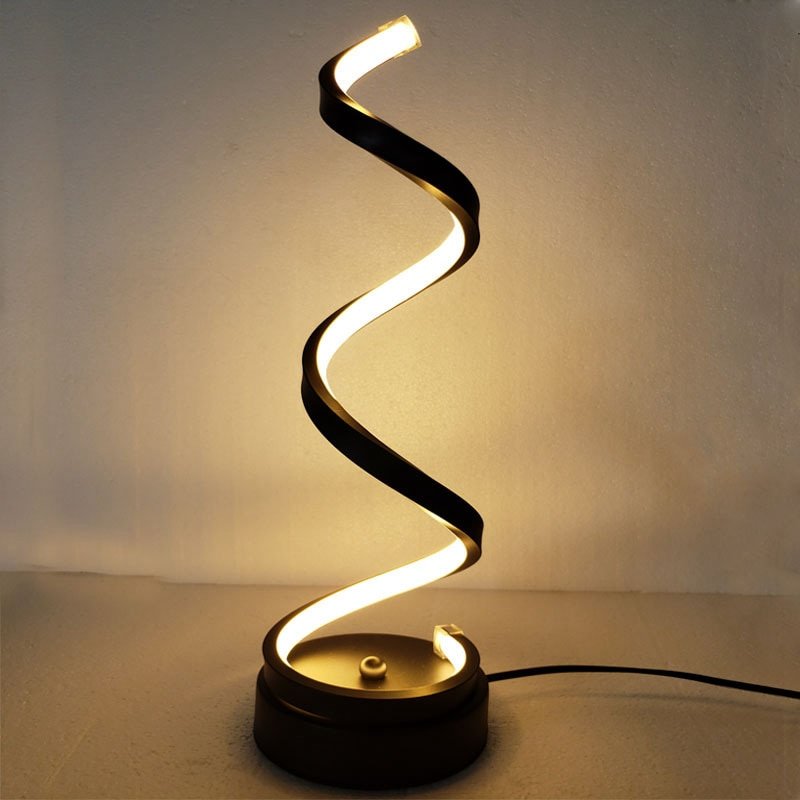 spiral bedside lamp