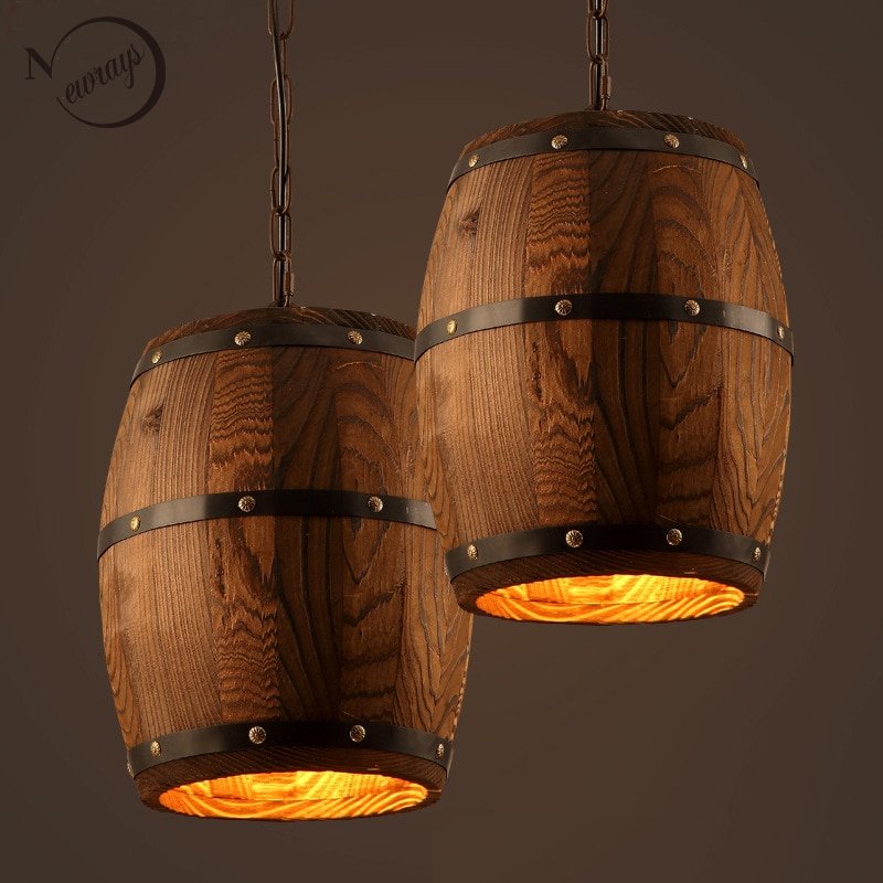 wine barrel pendant light