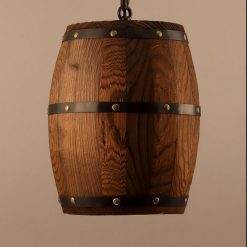 Wooden Wine Barrel Chandelier Tione - Felagro.com