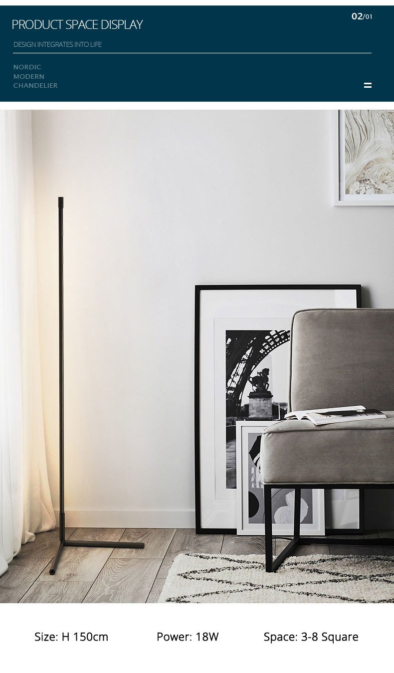 Stick Floor Lamp Oliero A smart lamp that's as functional as it is beautiful. Oliero offers you 4 different light modes, a wireless charging pad, and an adjustable arm to provide you with the best possible light.