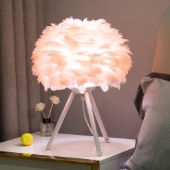 Feather Bedroom Table Lamp Vanoi - Felagro.com