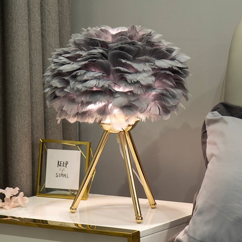 bedside lamps feather