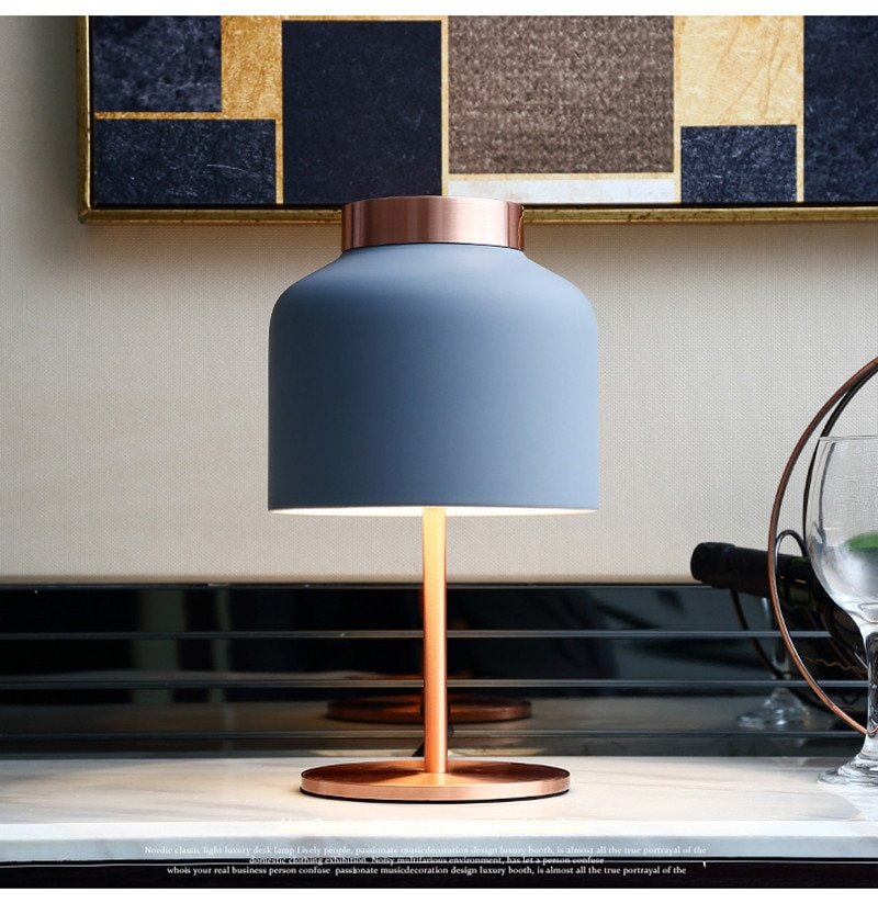 italian designer Matte Gold-Plated Table Lamp Chiampo