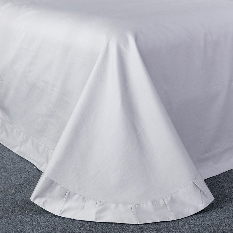 4/7Pcs Grey white Bed Sheet Pillowcase Duvet cover set Luxury 60S Egyptian cotton queen king double size Bedding set Bed linen