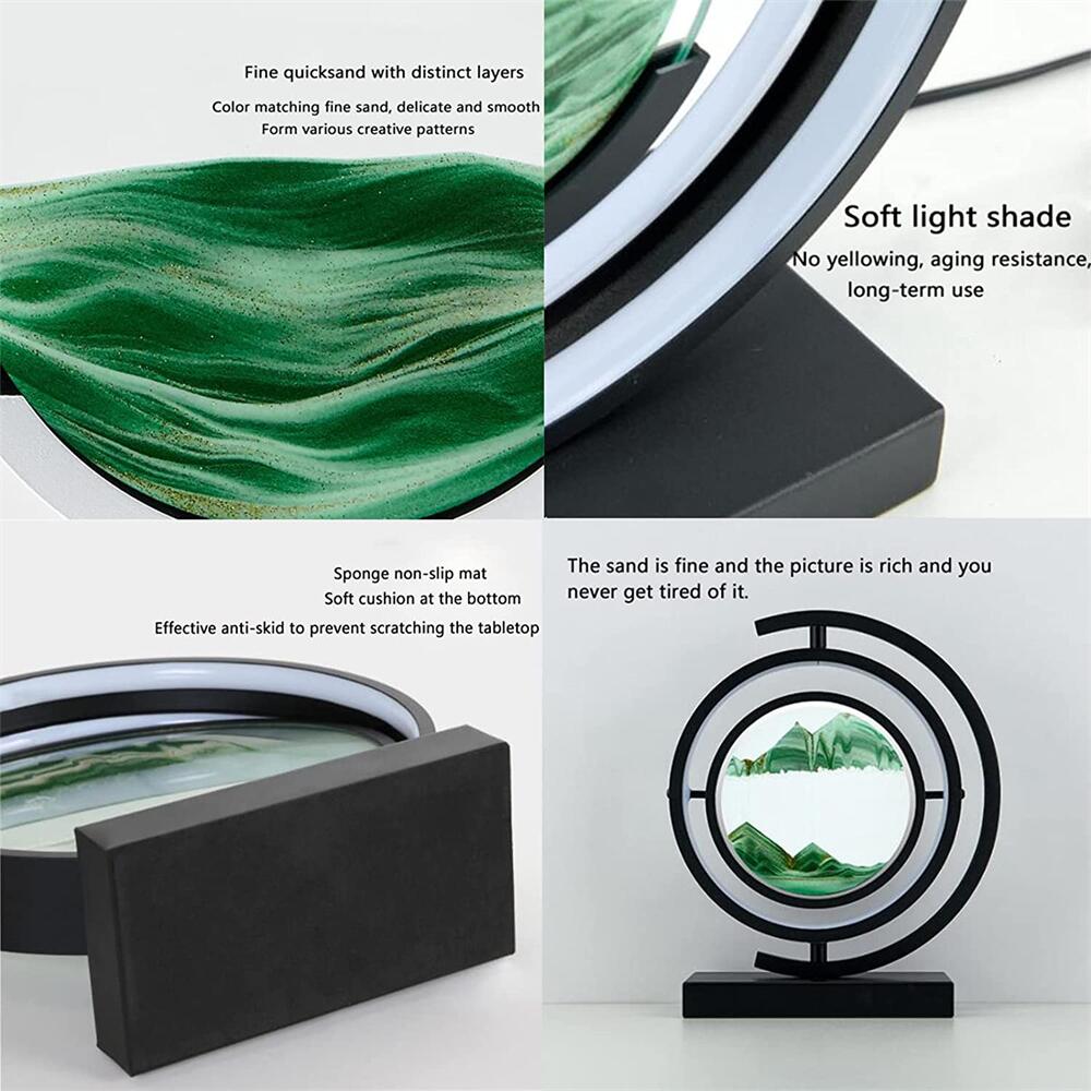 3D Rotatable Quicksand Table Lamp Pollux - Felagro.com