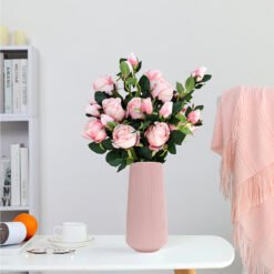 Plastic Flower Vase Decoration Home White Vase Imitation Ceramic Flower Pot Flower Basket Nordic Decoration Vases for Flowers - Felagro.com