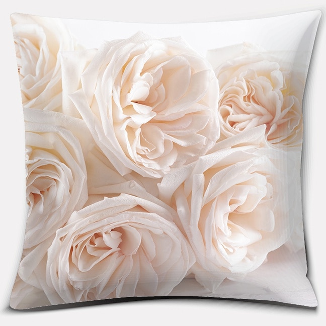 Modern Pillow Flowers Rosa