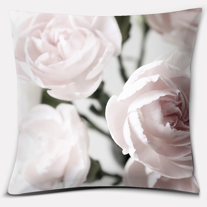 Modern Pillow Flowers Rosa