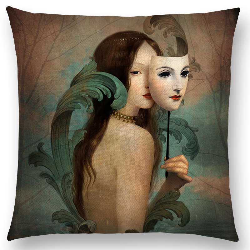 Pillow Case Elegant Lady Fantasy Aurora