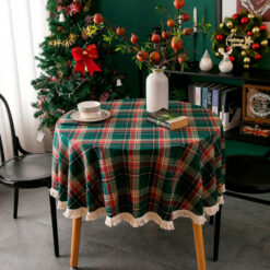 American Round Tassel Table Cloth For Party Confinale Whether you're celebrating Christmas, Thanksgiving, or any other special occasion, this tablecloth will create a cozy atmosphere for your guests.